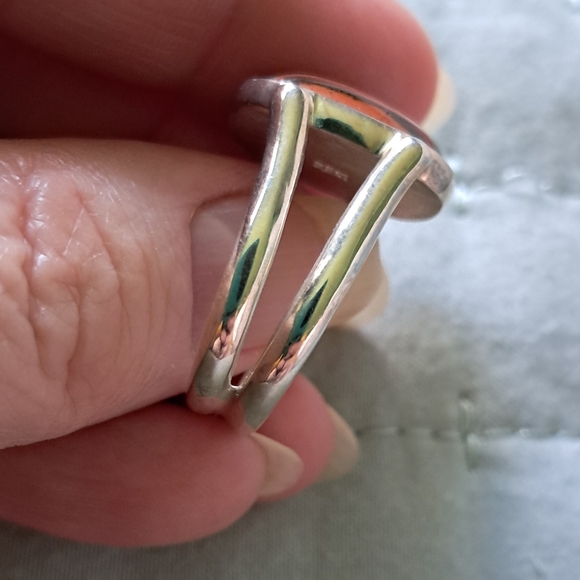 Sterling Silver JAY KING DTR Rainbow Calsilica Cabochon Square Ring Size 9 - Picture 10 of 12